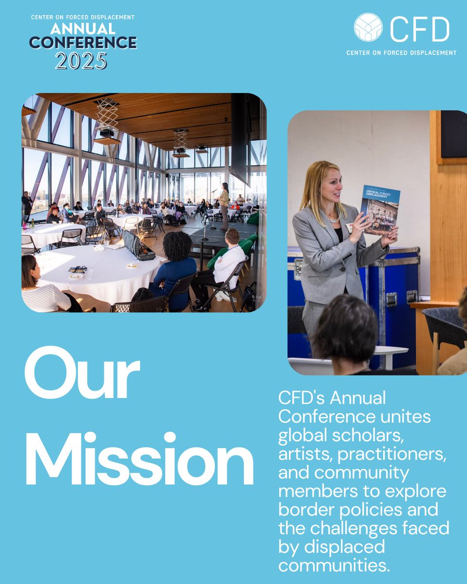 cfd_center's tweet image. join us at the CFD Annual Conference 2025 to explore and address the pressing challenges of borders and displacement. Engage with global experts and foster solutions that transcend disciplines. Open to all majors passionate about international relations and making a difference.