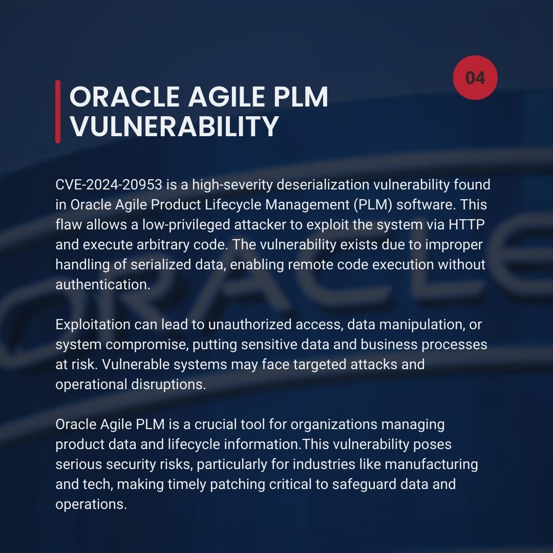 ThreatHunter_AI's tweet image. 📰 This week&apos;s cybersecurity recap includes the Adobe ColdFusion vulnerability, the DISA data breach, and the Oracle Agile PLM vulnerability. Stay informed and protect your data.

#CyberSecurity #DataBreach #VulnerabilityAlert #StaySecure