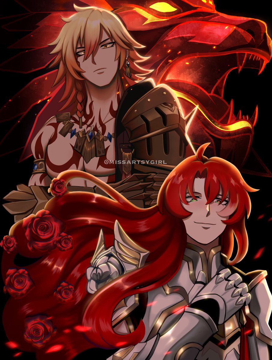 MissArtsyGirl's tweet image. ✨Brothers in Arms✨
This was a CHALLENGE! But a fun one! I hope you guys like it! ☺️❤️✨
#Mydei #Argenti #HonkaiStarRail