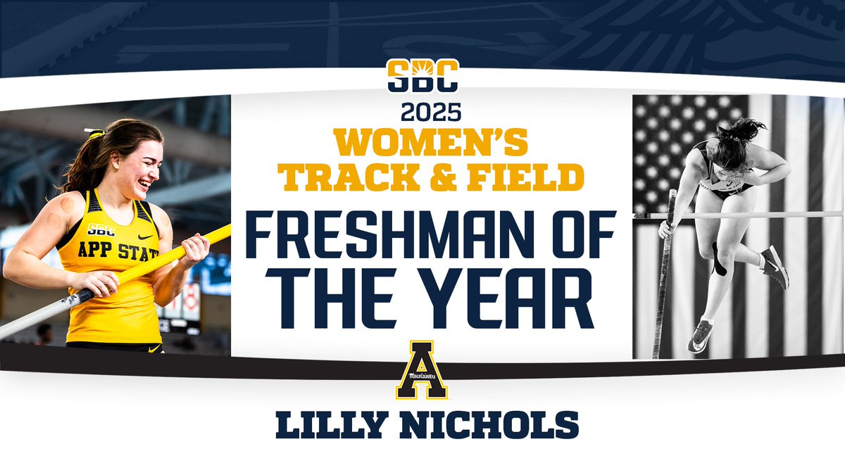 𝗡𝗘𝗪 𝗛𝗘𝗜𝗚𝗛𝗧𝗦.

Lilly Nichols from <a href="/AppTF_XC/">App State T&F/XC</a> set a new program, #SunBeltTF and Polish U20 record in the pole vault to be named Women’s Freshman of the Year.☀️👟

📰 » sunbelt.me/4kgP0eV