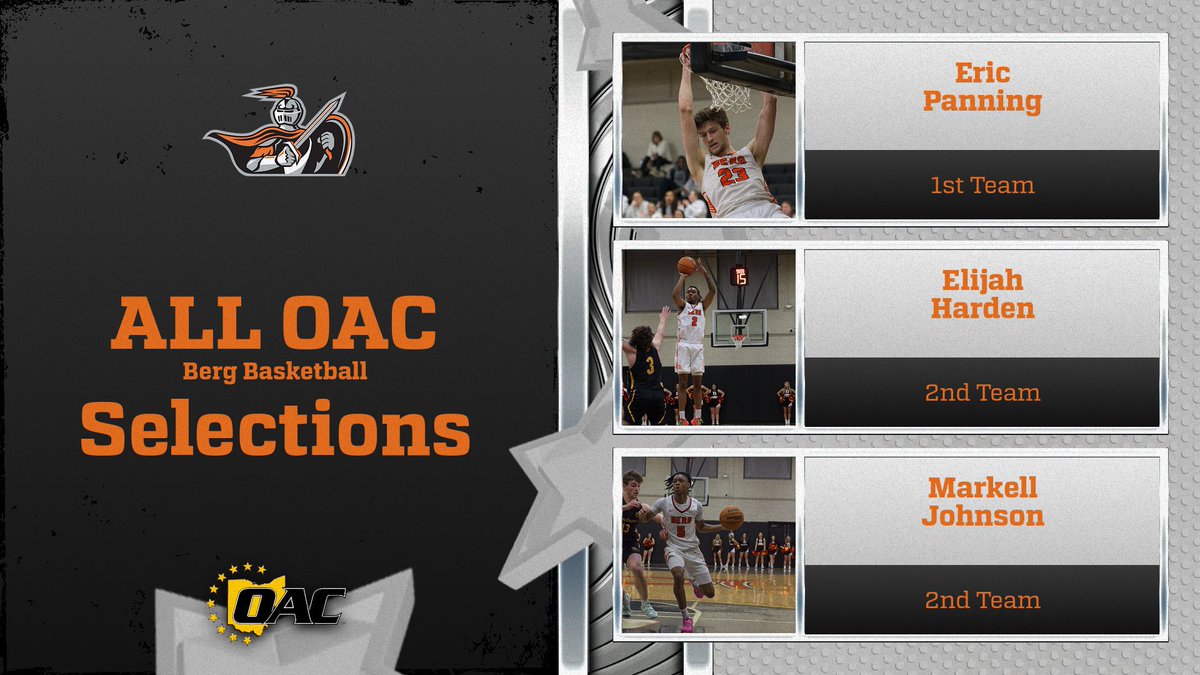 Big congratulations to these 3 guys that earned All-OAC honors for their play this season! 

#BergGang⚔️🏀