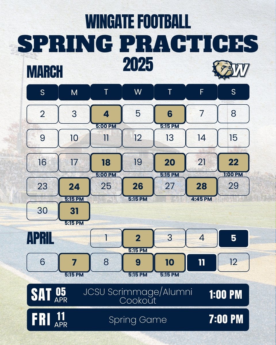 Spring Football Schedule 2025! Time to get to work🐶

Open to High School players and coaches.

#OneDog