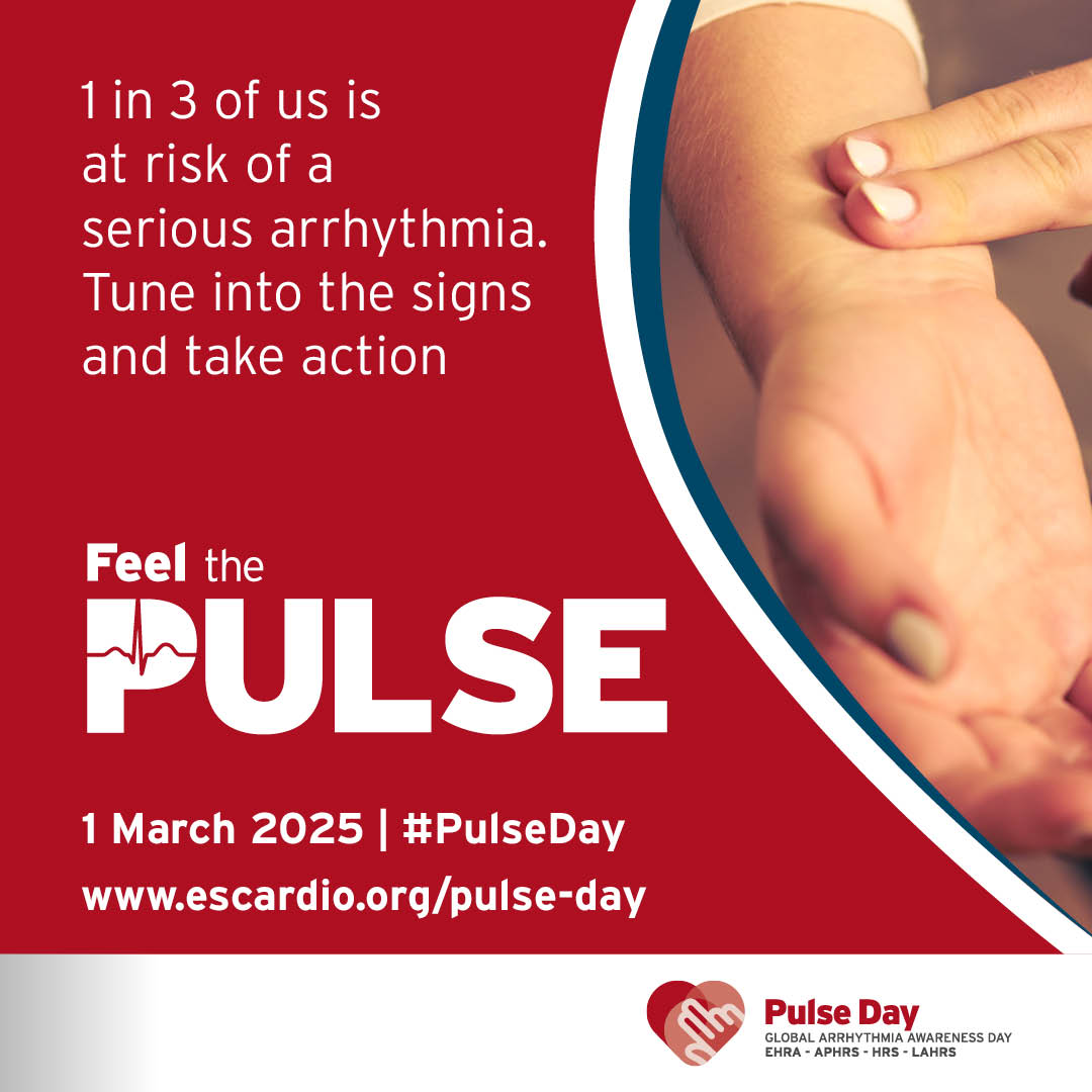 Today is #PulseDay 2025!  🤩

With 1 in 3 people at risk of a serious cardiac #arrhythmia, a pulse is more than just a rhythm - it's a lifesaving tool to detect heart conditions early in your patients, friends, and family❤️⚡

Explore our resources and let us know how you're