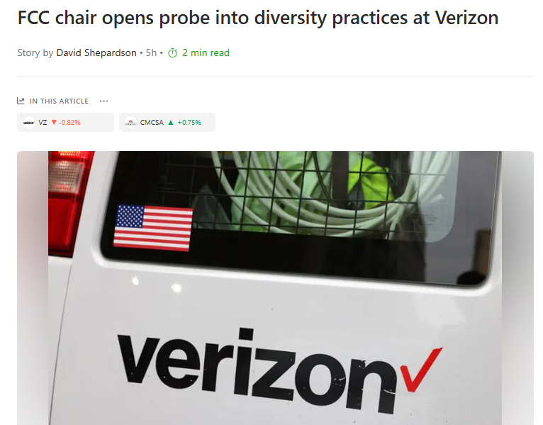 Verizon has  a lot of corruption involvement in Survaillance of American Citizens and even been part of some accidents involved on citizens through the DOJ