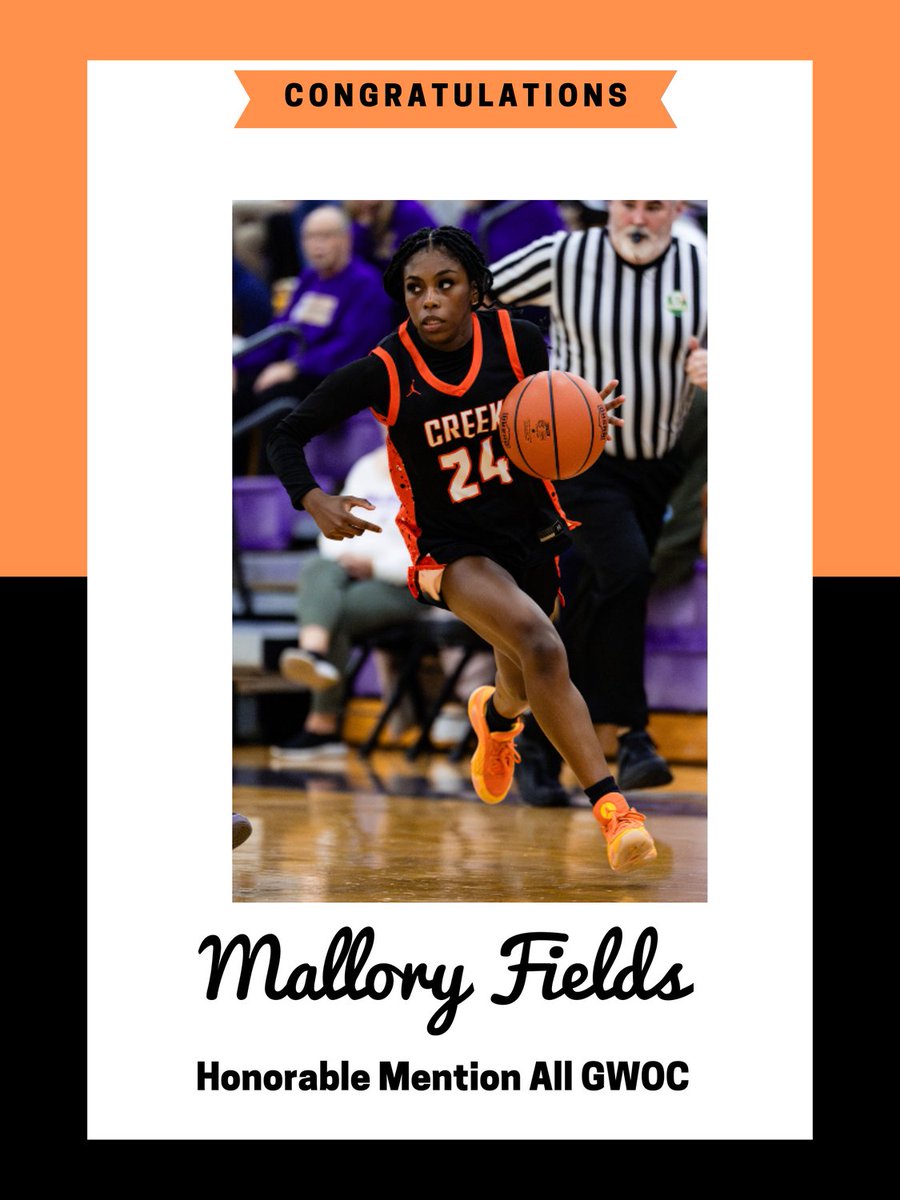 Congrats to Mallory on being recognized Honorable Mention All GWOC for this past season!  We are proud of your accomplishment!