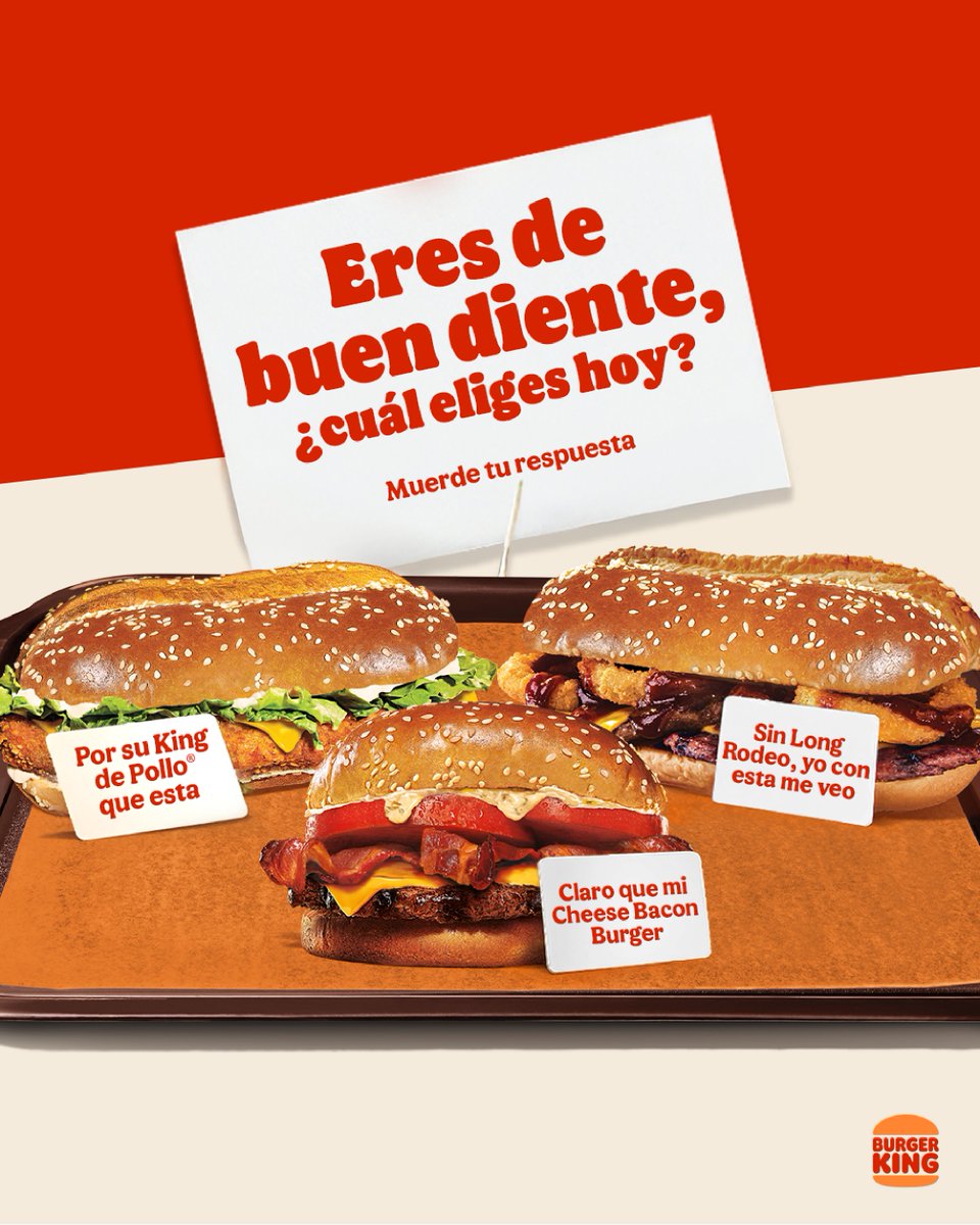 ¡Buen diente y cero dudas! Sin importar el que elijas, come como un rey. 😎🍔