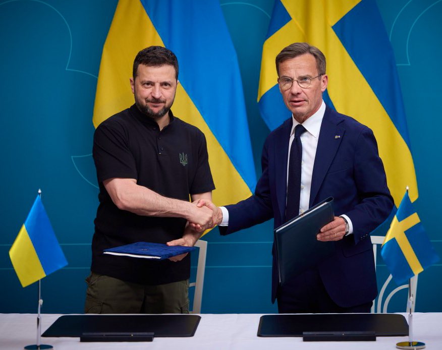ukrainiansquad's tweet photo. Swedish PM: We stand with Ukraine, which is fighting not only for its freedom but for all of Europe https://t.co/Zg2TC7dVY9