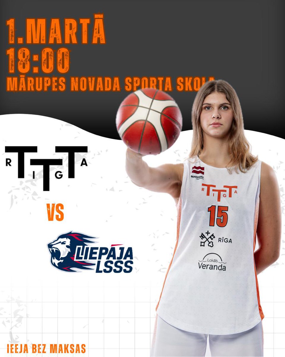 Rīt, 1.martā
⌚️ 18:00
🆚 Liepāja/LSSS 
📍Mārupes novada sporta skola
📺 youtube.com/live/7x01GQ2J3…
📊 lsbl.basket.lv/kalendars/?%7E…