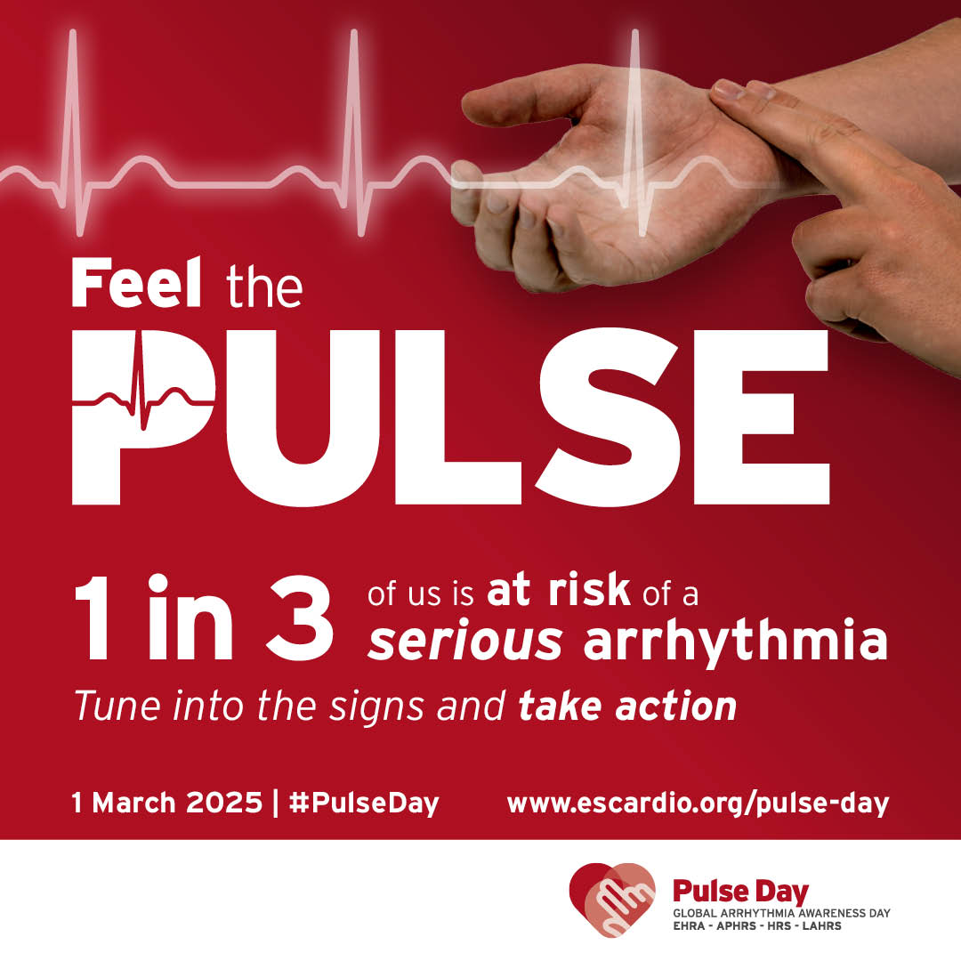 EHRAPresident (@ehrapresident) on Twitter photo Small steps, big impact!  👣 ❤️
This #PulseDay, let's highlight simple habits that can reduce the risk of cardiac #arrhythmias in your patients, friends, and family:
🥗  Eat a balanced diet of fruits, vegetables, and whole grains
🏃♀️ Stay active with regular exercise
🚭 Avoid Small steps, big impact!  👣 ❤️
This #PulseDay, let's highlight simple habits that can reduce the risk of cardiac #arrhythmias in your patients, friends, and family:
🥗  Eat a balanced diet of fruits, vegetables, and whole grains
🏃♀️ Stay active with regular exercise
🚭 Avoid