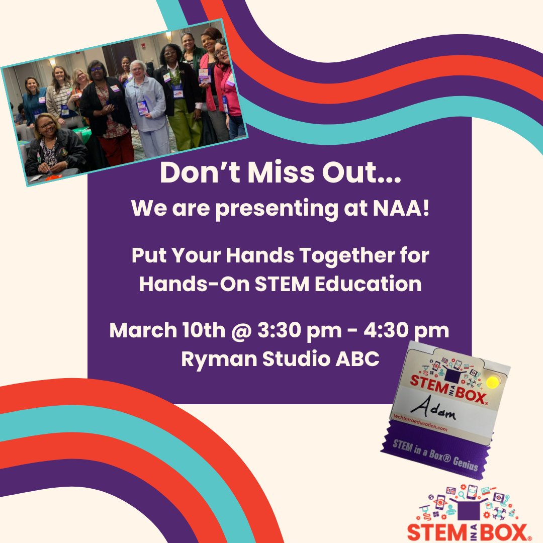 Don't miss our STEM-focused workshop at the <a href="/NatlAfterSchool/">NAA</a>  Conference! 🚀 On March 10th, from 3:30-4:30 PM in Ryman Studio ABC, we'll be diving deep into Child/Youth Growth and Development through a #STEM lens. Come learn how STEM in a Box® can enhance your program! #NAA2025