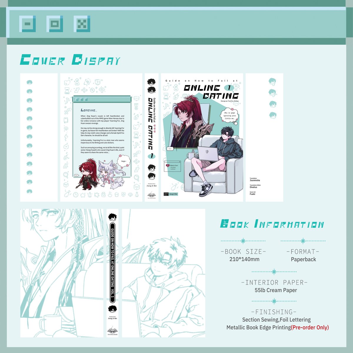 haitangbooks's tweet image. #haitangbookspreorder

✨Guide on How to Fail at Online Dating (Vol. 1) will be available for pre-order soon!

🗓 Pre-Order Period: March 8th, 20:00 EST – April 19th, 20:00 EST

🛒 Order Here: nebelland.myshopify.com

📖 Preview: haitangbooks.org/guide-on-how-t…

🚚 Enjoy free shipping on…