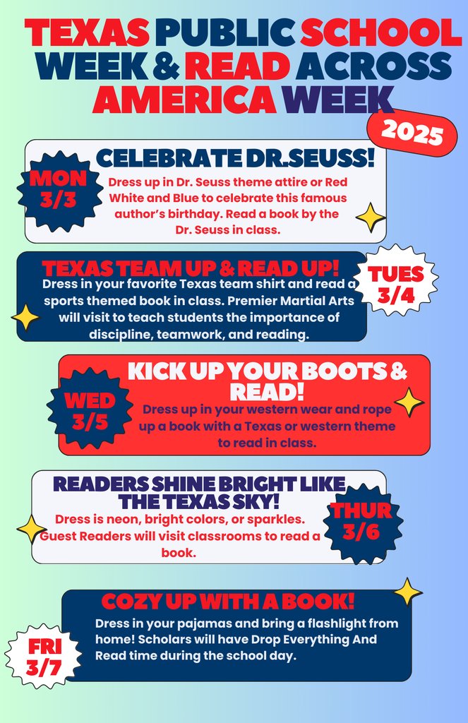 Texas Public Schools Week Starts Monday!!!