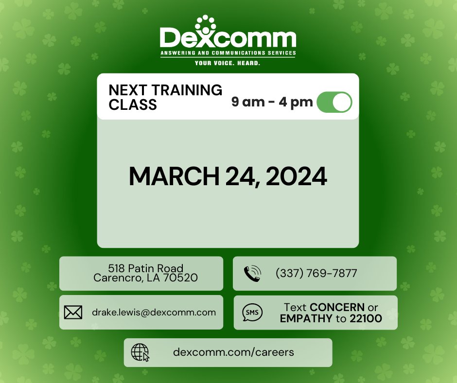 Dexcomm Answering Service tweet media