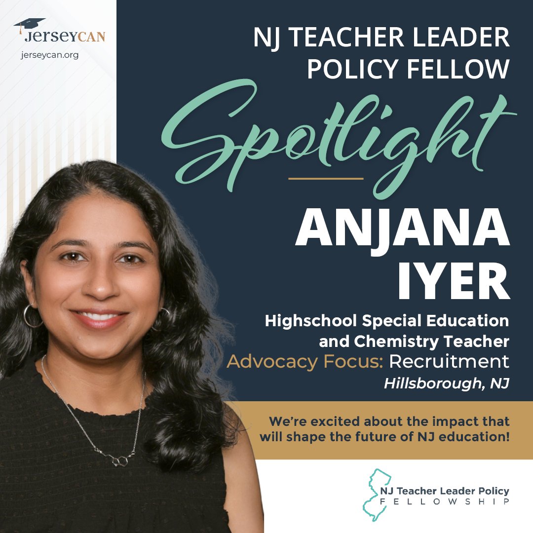 JerseyCAN (@jerseycan) on Twitter photo "As a JerseyCAN fellow, I am proud to contribute to an authentic, informed, strategic, and passionate voice for all my students and fellow educators,” Anjana Iyer.
Give a very warm hello to <a href="/AnjanaIyer/">Anjana Iyer, PAEMST</a>, Teacher Leader Policy Fellow for 2024-25!
#JerseyCAN #TeacherAdvocacy "As a JerseyCAN fellow, I am proud to contribute to an authentic, informed, strategic, and passionate voice for all my students and fellow educators,” Anjana Iyer.
Give a very warm hello to <a href="/AnjanaIyer/">Anjana Iyer, PAEMST</a>, Teacher Leader Policy Fellow for 2024-25!
#JerseyCAN #TeacherAdvocacy