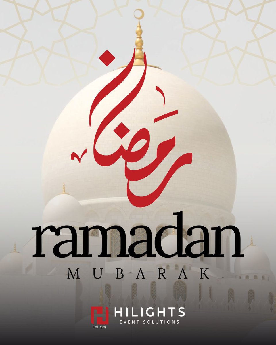 Hilights Group wishes you a holy month filled with blessings and peace. Ramadan Kareem!🌙🕌

هاي لايتس جروب تهنئكم بحلول شهر رمضان المبارك 
نتمنى لكم شهراً مليئاً بالطاعة والسعادة، وأن يعمه الخير 
والبركة

#Hilightsgroup 
#رمضان_كريم 
#RamadanKareem
 #RamadanMubarak