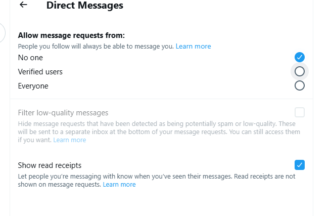 bbkittea's tweet image. i am so sorry, twitter turned this setting on and i didn't realise. im sorry nobody could dm me, if you ever need anything im here. 

i've fixed this setting now, im sorry. i didn't notice.