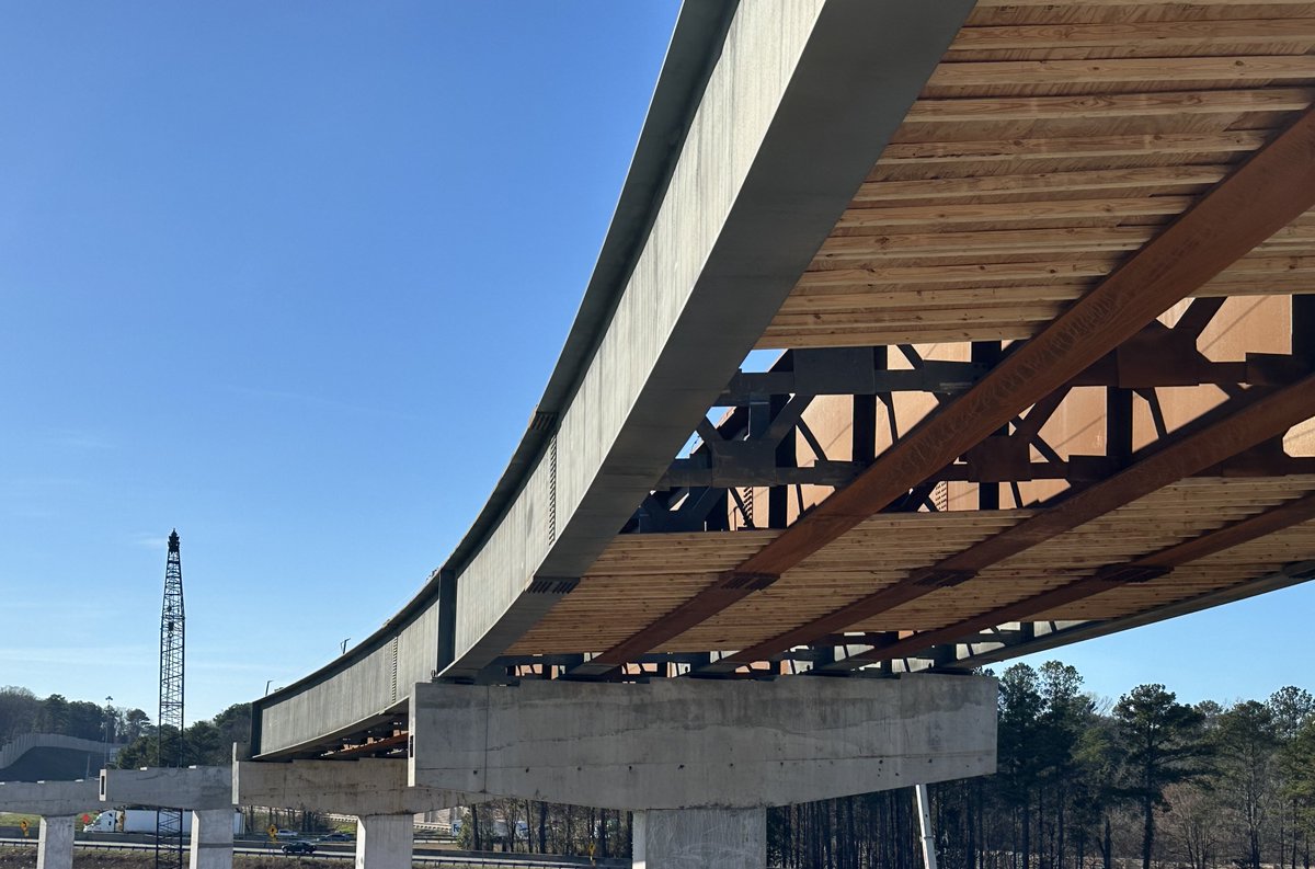 StuppBridgeCo's tweet photo. Stupp is providing almost 3500 tons of structural steel for the I-285/I-20 East Interchange Project in DeKalb County, Georgia. Our scpe is a mix of weathering steel flyover units and WF Beam widenings. Thanks to #ArcherWestern for the aerial photo used in this post. https://t.co/5R0UG04Jwp