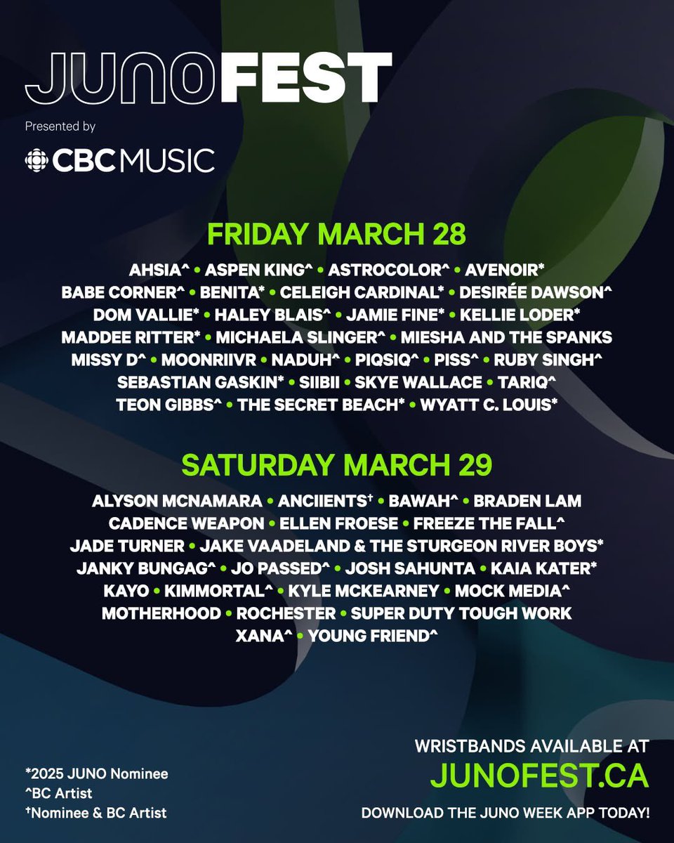 S2N_ENT's tweet photo. Over 100 artists. 10+ venues. 2 unforgettable nights. 🎶 Vancouver, are you ready? JUNOfest is taking over! More artists to be announced—stay tuned!
Grab your tickets now: https://t.co/D1wHsyLtnJ
.
.
.
#JUNOS #junofest #junobeach #junoawards https://t.co/9heraASmVV