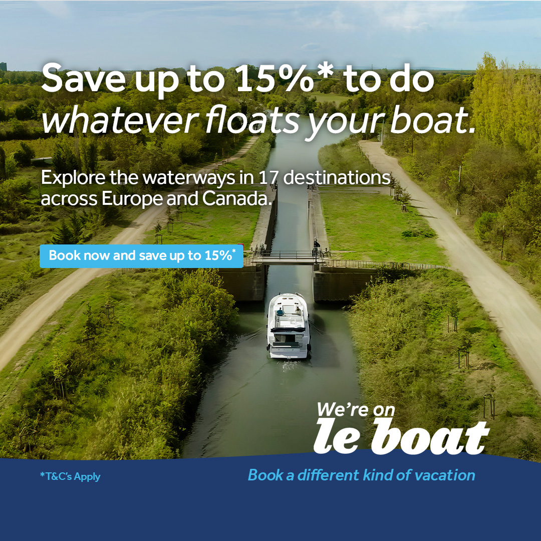 🚤 Save up to 15% and do whatever floats your boat! 🌊✨ Book your next adventure with Le Boat and cruise your way.

📅 Don't miss out—reserve your trip today!

#LeBoat #BoatingHoliday #WhateverFloatsYourBoat