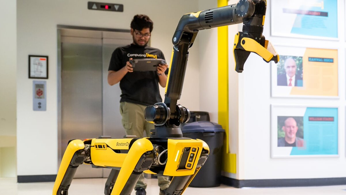 Automation Alley (@automationalley) on Twitter photo With multiple robotics courses now being offered and a new robotics lab slated to open this year, Michigan Technological University's College of Computing is introducing Balto the robot dog to the campus community.
<a href="/michigantech/">Michigan Tech</a> #robotics With multiple robotics courses now being offered and a new robotics lab slated to open this year, Michigan Technological University's College of Computing is introducing Balto the robot dog to the campus community.
<a href="/michigantech/">Michigan Tech</a> #robotics