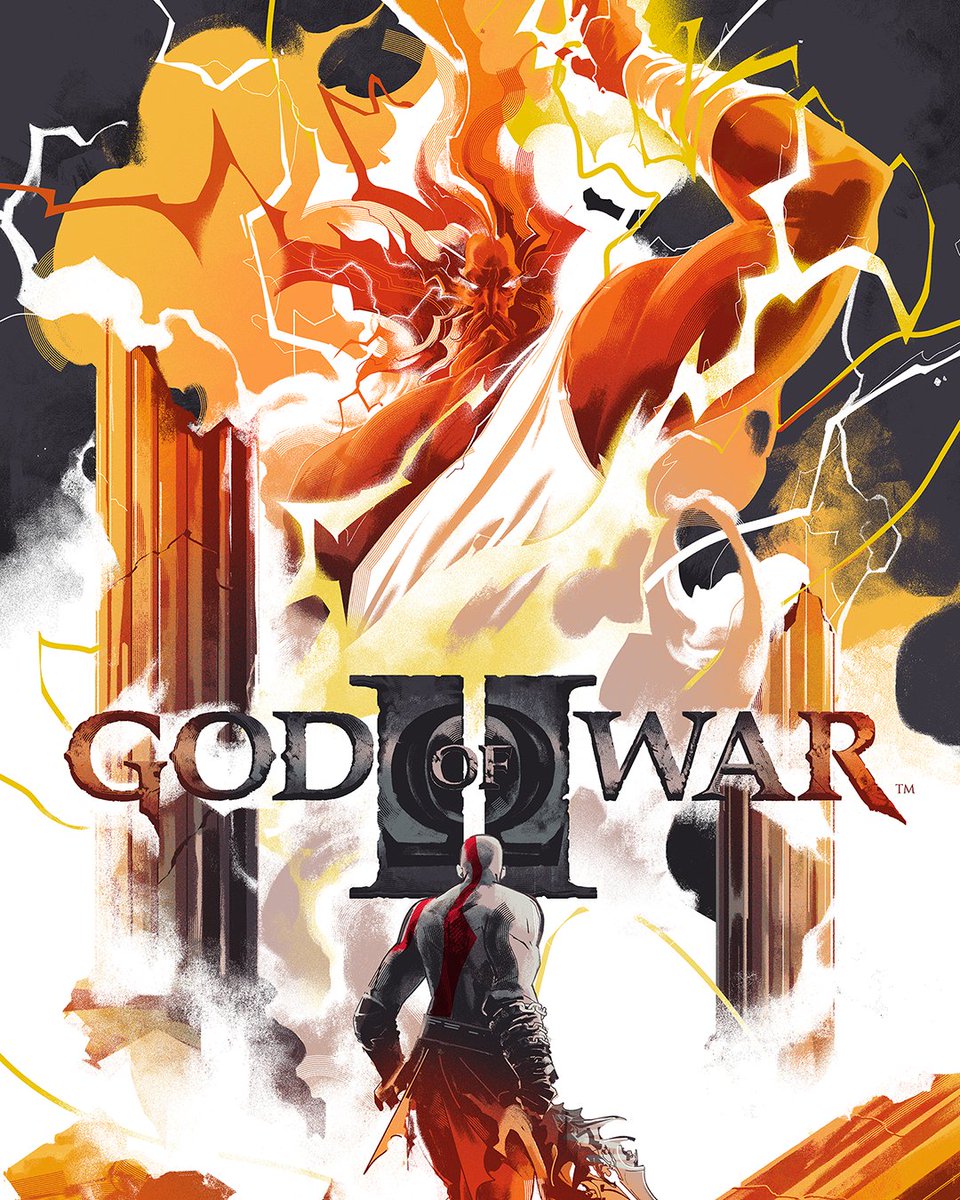 The God of War 20th Anniversary Exhibition will feature a TON of brand-new pieces celebrating the series! 
Today we’re thrilled to give you a sneak peek at the work done by Matt Taylor inspired by the clash between Kratos and Zeus in God of War II ⚡

More info 👇