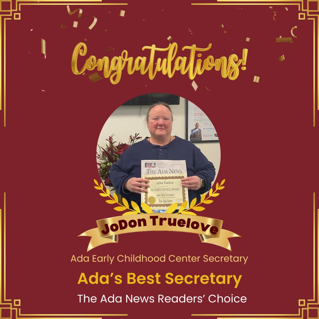 Ada's Best Secretary - Congratulations to AECC's Secretary adacougars.net/sys/content/ne…