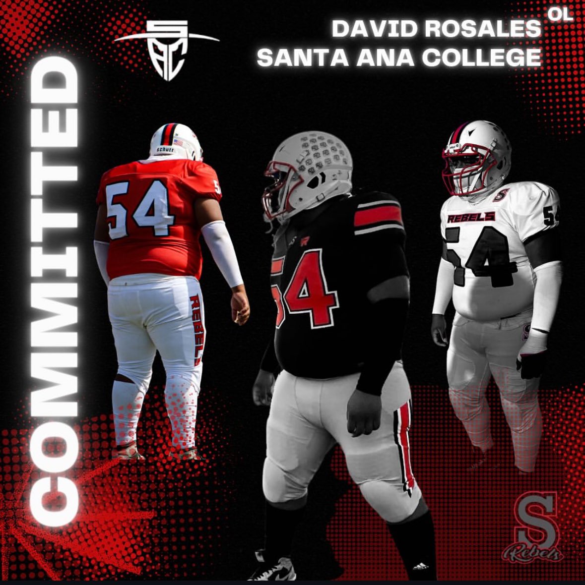 OL-David Rosales will be playing college football at Santa Ana College #WeRebel