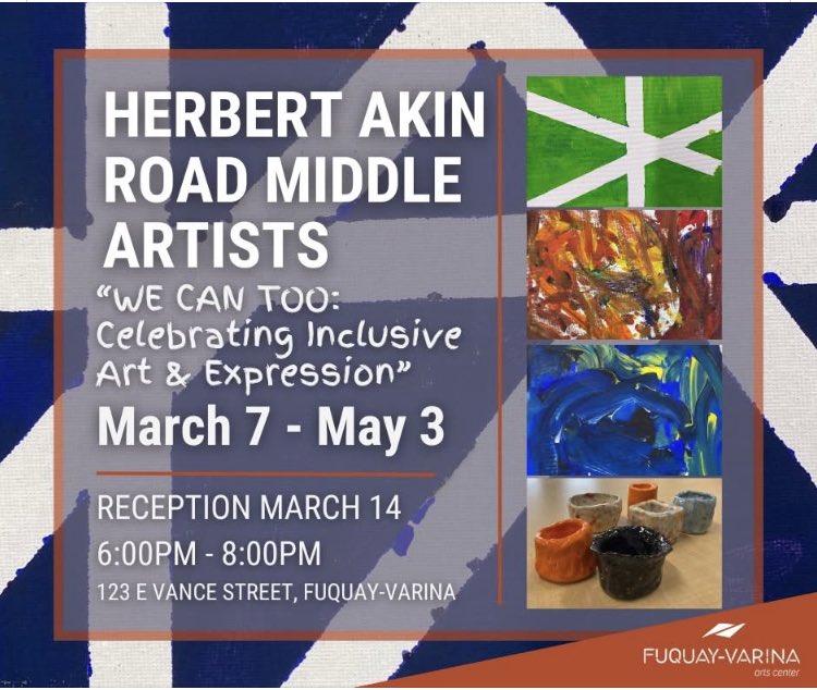 I am beyond thrilled and incredibly proud to share that my students' artwork is now on display at the Fuquay-Varina Arts Center! 🎨✨ This exhibition is a beautiful reminder that art truly is for everyone—there are no limits to what can be created and shared.