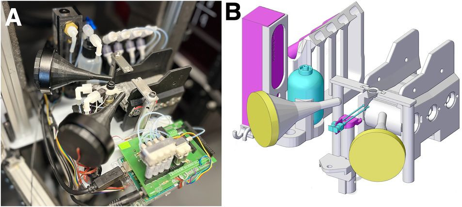 OpenBehavior's tweet image. Check out FlexRig, an open-source platform for decision-making &amp;amp; cognitive flexibility studies. 🐁🧠 Olfactory, auditory, somatosensory cues, &amp;amp; more! Low-cost, fully customizable. #OpenSource #Neuroscience #ResearchTools

edspace.american.edu/openbehavior/p…