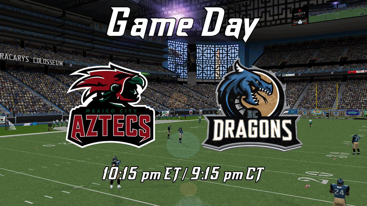Mexico City Aztecs (@sflaztecs) on Twitter photo Onto Week 9 where the Aztecs take on the Dragons in DC tonight!
<a href="/simulationfl/">Simulation Football League</a> #AztecEmpire Onto Week 9 where the Aztecs take on the Dragons in DC tonight!
<a href="/simulationfl/">Simulation Football League</a> #AztecEmpire