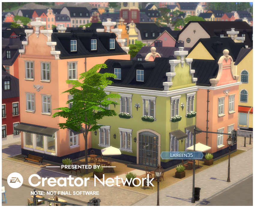 Laireen35's tweet photo. Eeek! Finally I can let you in on a little secret...  
The Sims dev team invited me to build 2 lots for the Businesses &amp; Hobbies Expansion Pack!!!  
I built the Koffieboon and the New Harbor Park. Can't wait to hear what you think of the lots! https://t.co/QIsWmMJ0US
