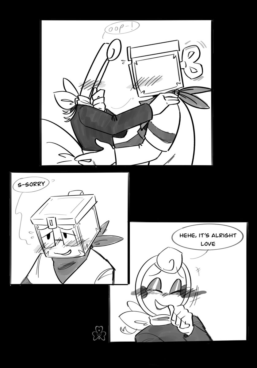 cloverccarmody's tweet photo. JewelryBox short comic made because of this 
Love how you draw them sm @1sweetdollyyy ,
❤️
“First Kiss” (1/2) #dandysworld #dandysworldfanart https://t.co/0KYcb9Sjoa