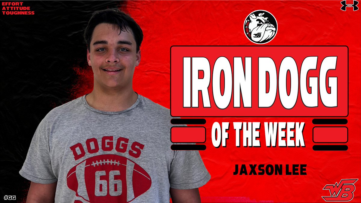 Iron Dogg of The Week!

Jaxson Lee

#GG 
#EAT 
#Doggs
