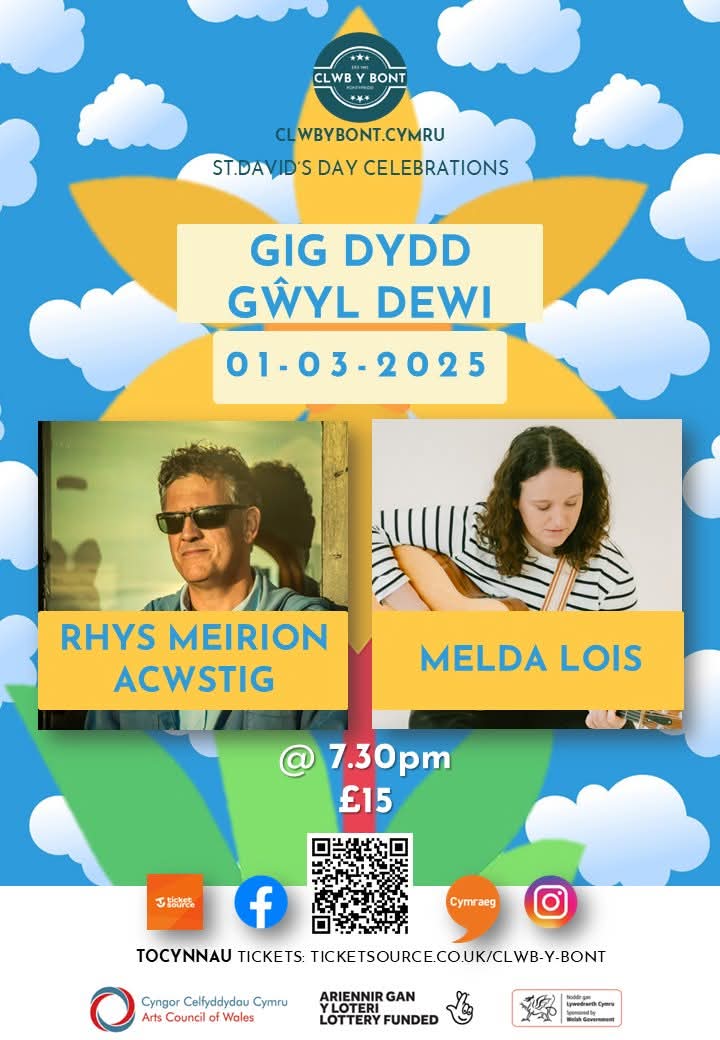 <a href="/RhysMeirion/">Rhys Meirion</a> <a href="/ClwbYBont/">Clwb Y Bont</a> Clywed bod na 2 artist eitha deche mlaen! 👀👀
