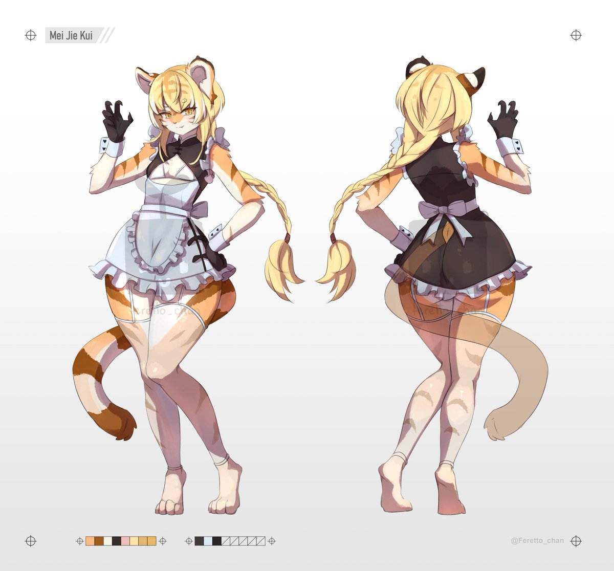 Commission for <a href="/Chiselion1/">Chiselion Méi Jié Kui</a>! 

#Commission #commissionsopen  #tiger #goldentiger #furry #femboy #referencesheet