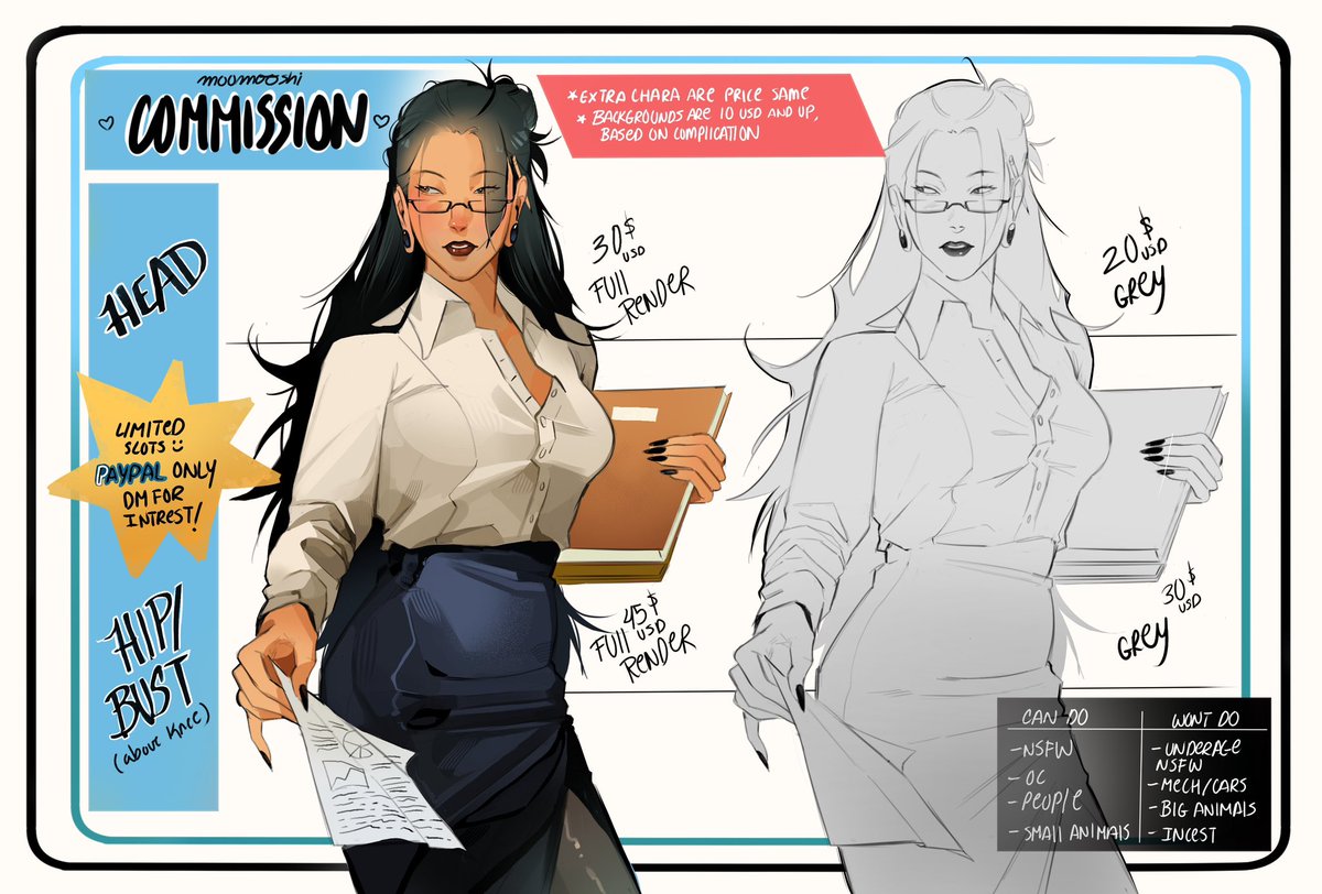 _moomooshi_'s tweet image. Commission are official open for me :) My cat needs food, soo if anyone is interested please DM me ✍🏾✨