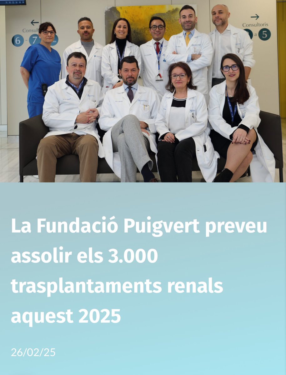 Angelo Territo (@angeloterrito) on Twitter photo <a href="/FPuigvert/">Fundació Puigvert Barcelona</a> expects to reach 3,000 #kidney transplants by 2025
lnkd.in/dV5b-7EF
<a href="/AlbertoBreda1/">Alberto Breda</a> <a href="/guiradoperich/">@guiradoperich</a> <a href="/CarmeFacundo/">Carme Facundo</a> <a href="/koey_kana/">Andres Kanashiro</a> <a href="/DrJM_Gaya/">GAYA</a> <a href="/RodriguezFaba/">Óscar Rodríguez Faba</a> <a href="/UROGavrilov/">P. Gavrilov MD</a> <a href="/FPuigvert/">Fundació Puigvert Barcelona</a> Dr. Monica Perez , Dr. Nuria Serra, Dr. Christian Cordoba, Dr. Leonor Fayos de Arizon <a href="/FPuigvert/">Fundació Puigvert Barcelona</a> expects to reach 3,000 #kidney transplants by 2025
lnkd.in/dV5b-7EF
<a href="/AlbertoBreda1/">Alberto Breda</a> <a href="/guiradoperich/">@guiradoperich</a> <a href="/CarmeFacundo/">Carme Facundo</a> <a href="/koey_kana/">Andres Kanashiro</a> <a href="/DrJM_Gaya/">GAYA</a> <a href="/RodriguezFaba/">Óscar Rodríguez Faba</a> <a href="/UROGavrilov/">P. Gavrilov MD</a> <a href="/FPuigvert/">Fundació Puigvert Barcelona</a> Dr. Monica Perez , Dr. Nuria Serra, Dr. Christian Cordoba, Dr. Leonor Fayos de Arizon
