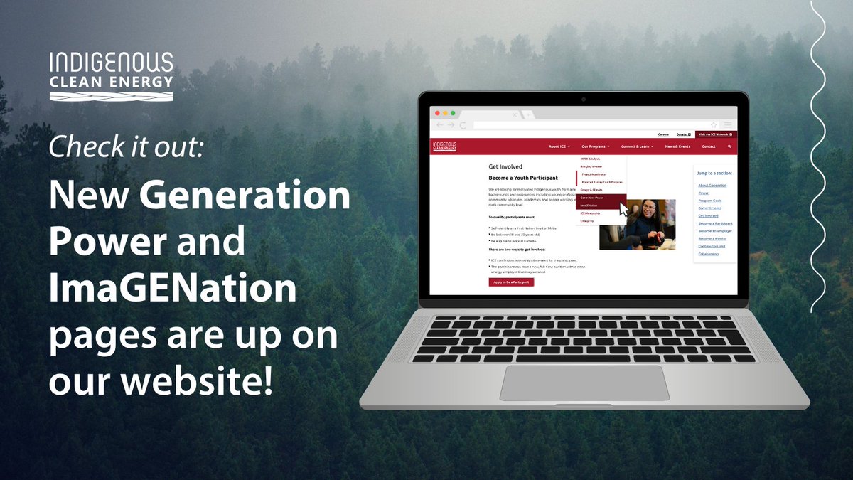 We've updated the Generation Power and ImaGENation pages on our website! 

Go check it out for up-to-date information on our youth programs: indigenouscleanenergy.com/our-programs/