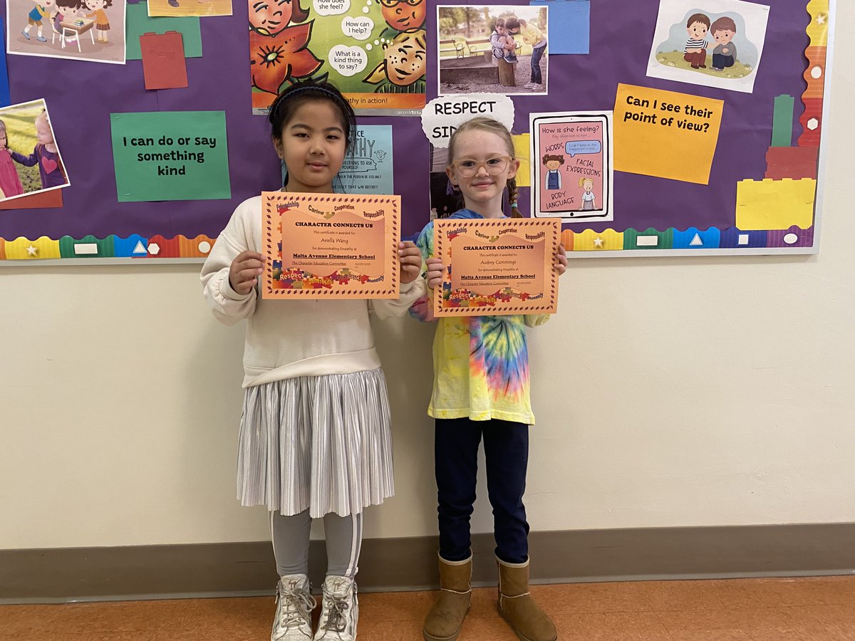 MaltaAveElem's tweet photo. Our character education word for February was empathy. Congratulations to our character education award winners in grades K, 1, and 2! @BSCSD @MaltaPta https://t.co/wQz08sCjB0