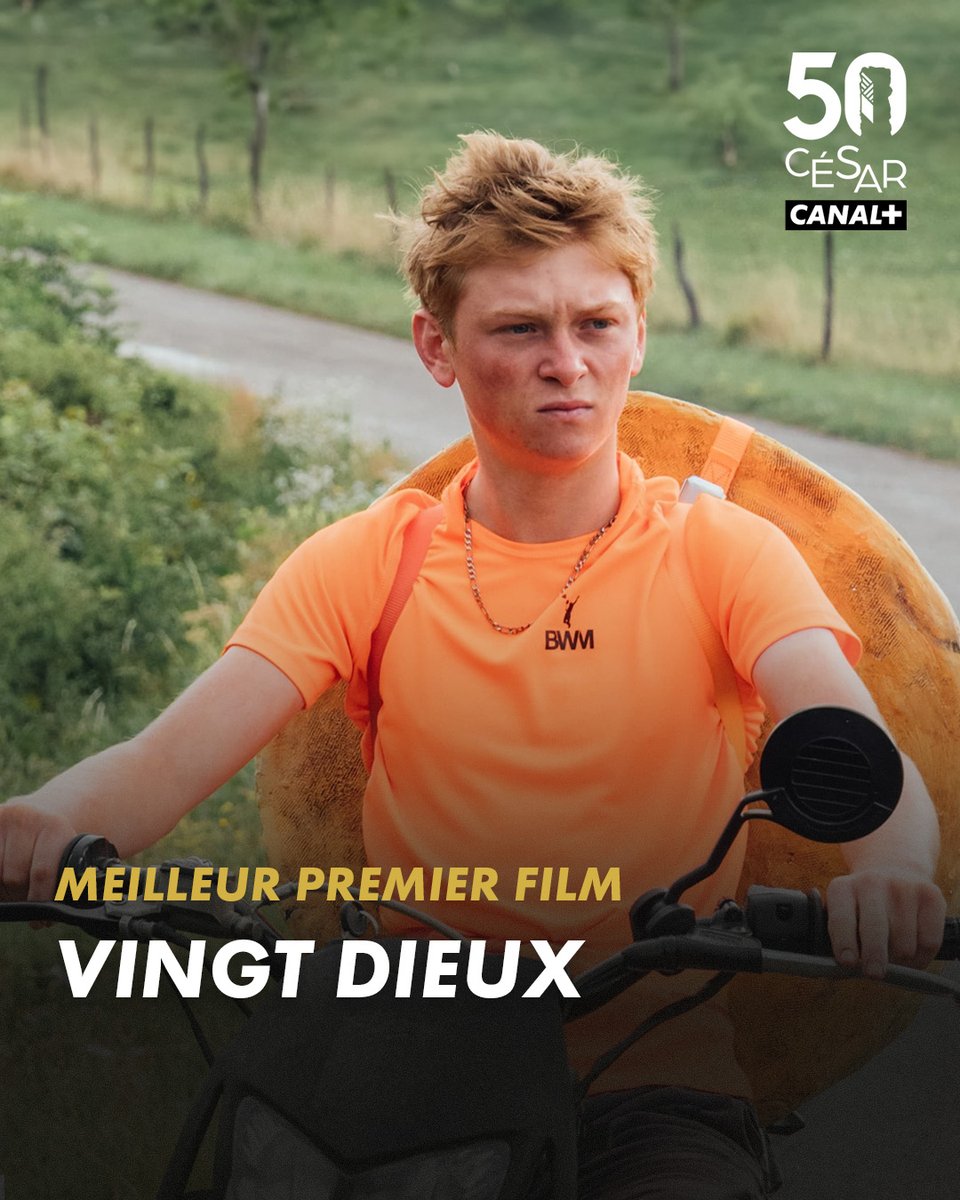 canalplus's tweet photo. Le #Cesar2025 du meilleur Premier Film est attribué au film Vingt Dieux réalisé par Louise Courvoisier https://t.co/JTS12QfbjF