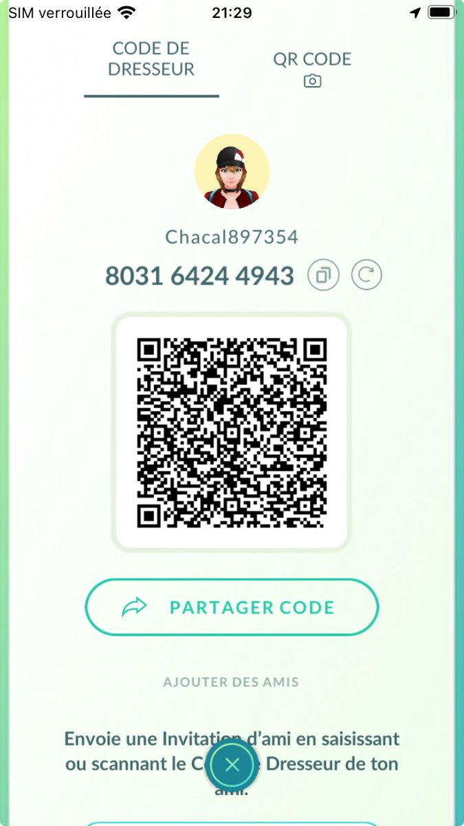Ludovic_s's tweet photo. Hi let’s be friend. Soyons amis dans Pokémon GO ! Mon Code de Dresseur est : 8031 6424 4943. #PokemonGOfriend https://t.co/DXJ2QDHavH