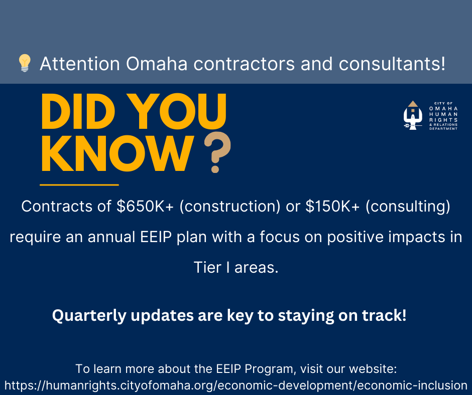 OmahaHumanRight's tweet image. To learn more about the EEIP program click on the following link: humanrights.cityofomaha.org/economic-devel… 
#YouthEngagement #OmahaFuture #InclusiveCommunity