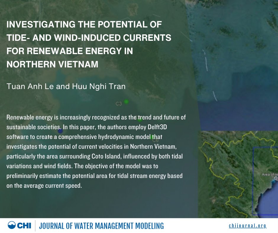 Visit chijournal.org to read this SCNSU conference paper "Investigating the Potential of Tide- and Wind-Induced Currents for Renewable Energy in Northern Vietnam" by Tuan Anh Le and Huu Nghi Tran.