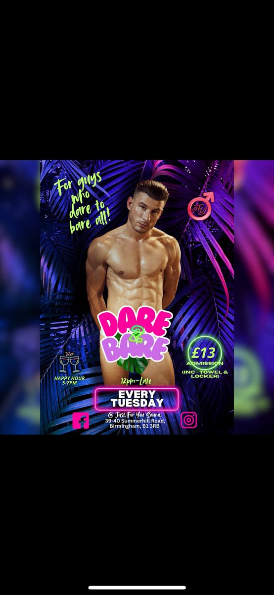 for_sauna58886's tweet photo. Tuesday is our weekly DARE TO BARE. 
Who’s brave enough to bare all 🫣🔥

We are open from 12pm- Late 
All Welcome 

#gaysauna #gayvillagebirmingham #gaybrummie #gays
@privatetodger @Desiladuk11 @Menoftheworld80 @GayBirminghamAL @BirminghamPride https://t.co/vVvr1JWJxR