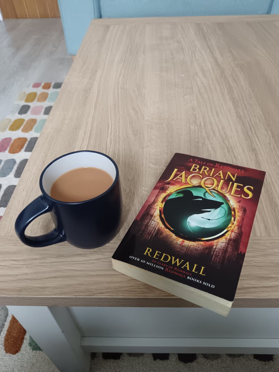 Grandma_Baggins's tweet photo. I don't read much but I'm reading at least a chapter a day or two of this really enjoying it #brianjacques #redwall #tea #agoodbook https://t.co/Cy0jNSXmIA