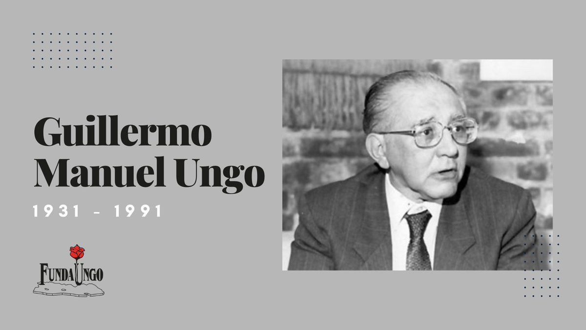 Este día conmemoramos el 34 aniversario del fallecimiento del Dr. Guillermo Manuel Ungo, quien a lo largo de su trayectoria política expresó un genuino compromiso con la democracia, la justicia, la paz y la solución al conflicto armado, siendo uno de los principales impulsores
