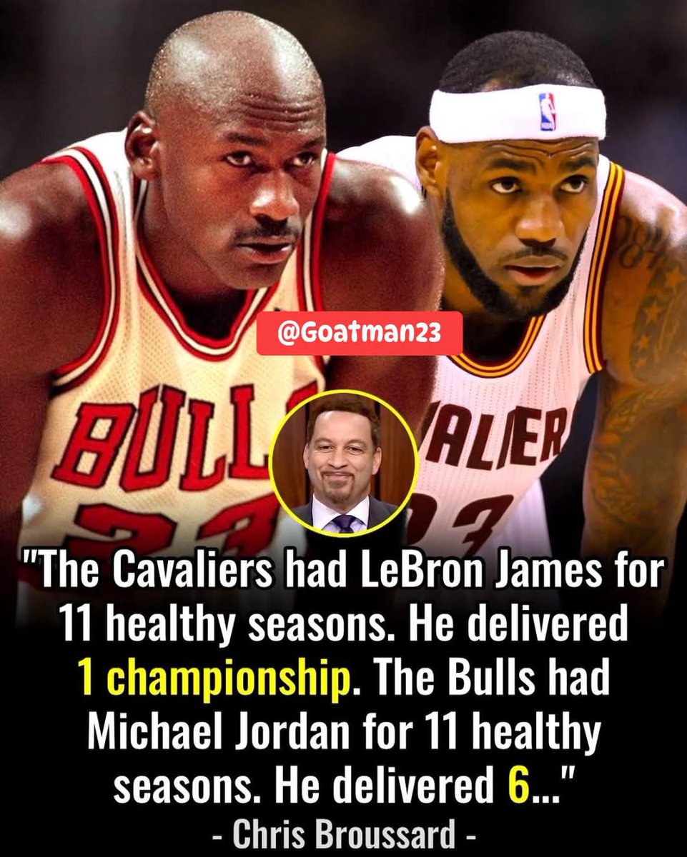TheTruth8240's tweet photo. Chris Broussard keeping it 💯
Theres no debate Lebron aint on Jordans Level, He needed Kyrie to bail him out in order for them to even win that ring https://t.co/wBsOrN9WcL