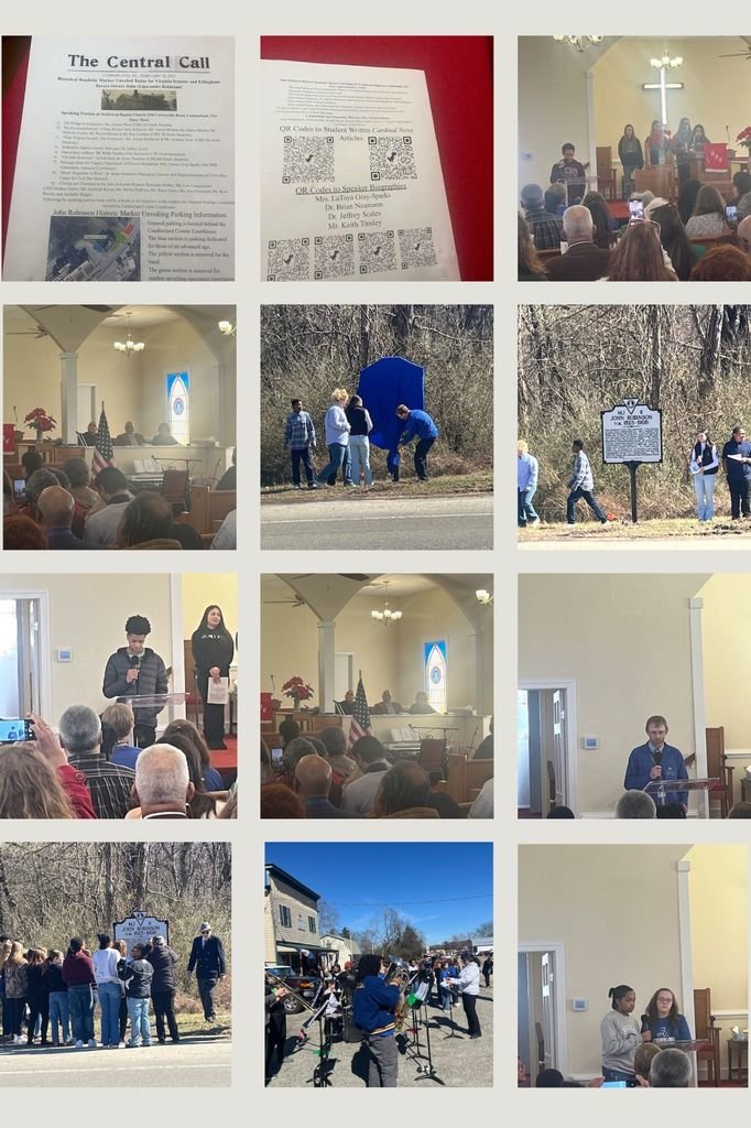 CuCPS students had the honor of speaking at the John Robinson Historical Roadside Marker Ceremony and Unveiling! It was a wonderful event celebrating history and community. Thank you to everyone who made this possible! #WeAreCuCPS