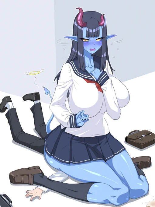 #これを見た人はセーラー服をTLに放流しようプロトタイプはセーラー服だった青肌先輩 