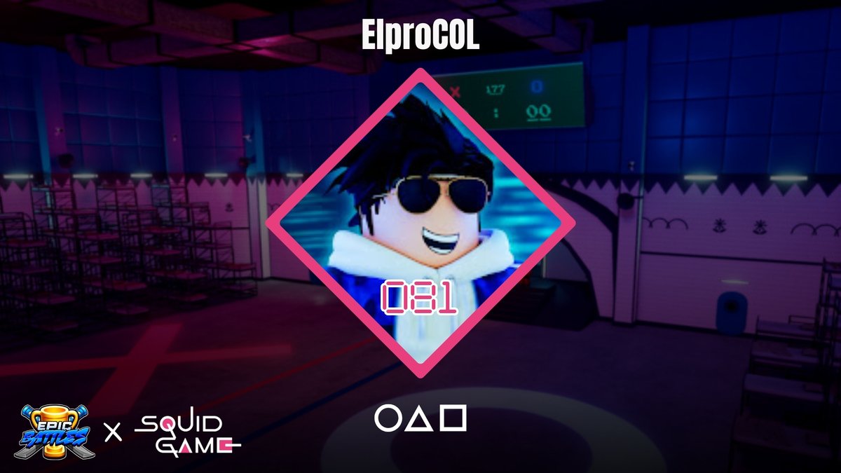 Aquí ganará el pro 🏆

PARTICIPANTE 081 - ElproCOL

#Roblox #SquidGame #EpicBattles #SquidChallenge